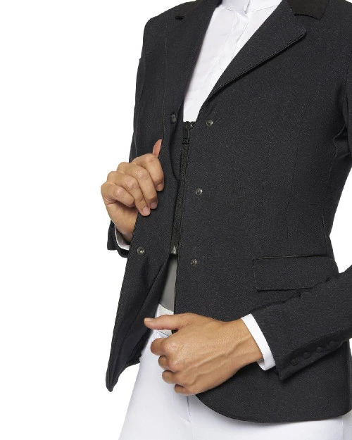 Cavalleria Toscana Zip Riding Jacket In Dark Grey - Image 4