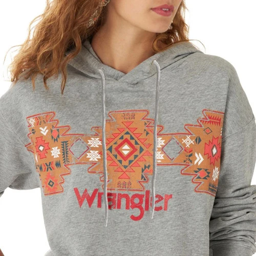 Wrangler Aztec Cropped Hoodie - Image 3