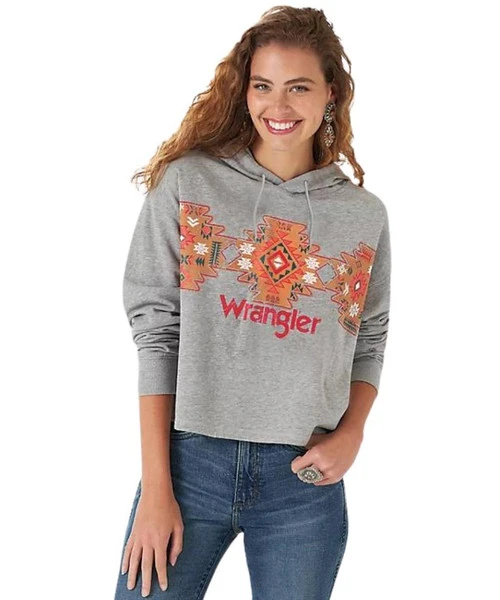 Wrangler Aztec Cropped Hoodie - Image 2