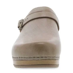 Dansko Berry Mule With Strap Oyster Milled Leather