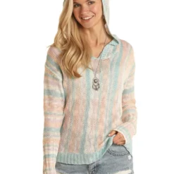 Rock & Roll Boho Striped Hoodie