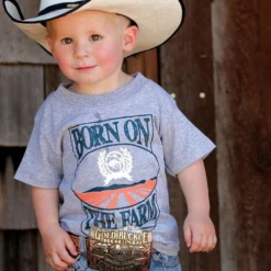 Cinch Kids Born On The Farm Tee