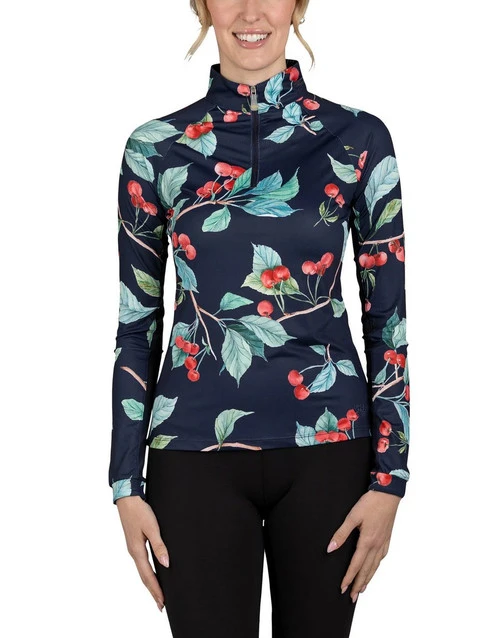 Kastel Denmark Navy Cherry Shirt Long Sleeve - Image 3