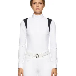 Cavalleria Toscana Perforated Insert Shirt Long Sleeve