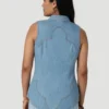 Wrangler Denim Snap Shirt Sleeveless