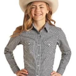 Panhandle Girls Gingham Snap Shirt