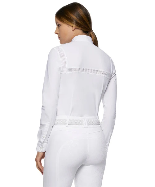 Cavalleria Toscana Jersey Shirt Perforated Insert Long Sleeve