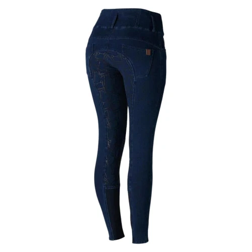 Horze Kacy Winter Denim Full Grip Breeches - Image 3