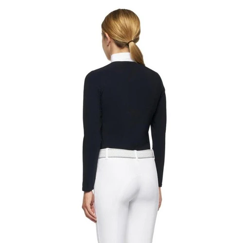 Girls Cavalleria Toscana Flock Dot Polo Long Sleeve - Image 2