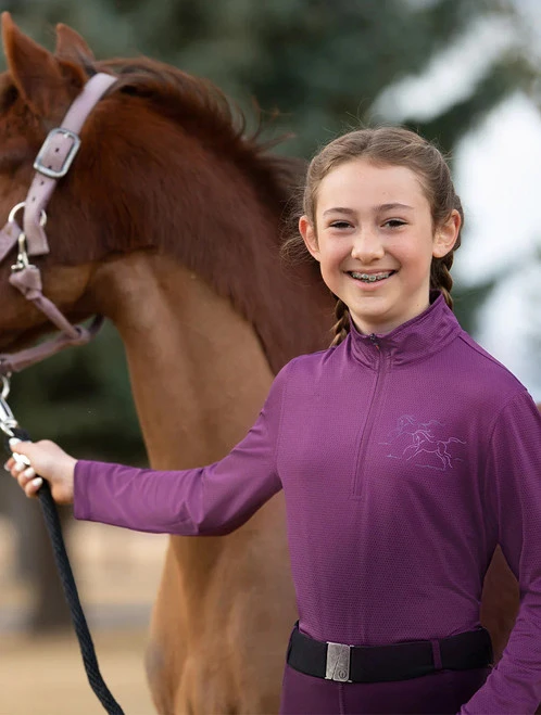 Kids Kerrits Easy Stride Ice Fil Shirt Long Sleeve - Image 6