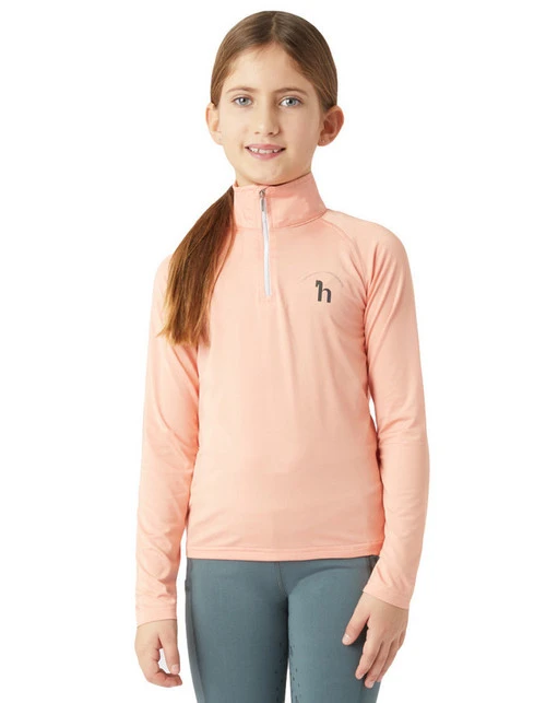 Girls Horze Lola Half Zip Tech Shirt - Image 3