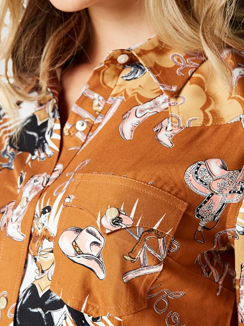 Wrangler Long Live Cowboys Rayon Shirt - Image 2