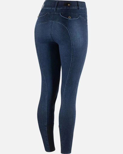 Horze Nicole Denim Knee Patch Breeches - Image 2