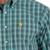 Men's Cinch Teal Plaid Shirt Long Sleeve
