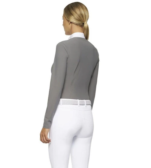 Cavalleria Toscana Poplin Bib Competition LS Polo - Image 3