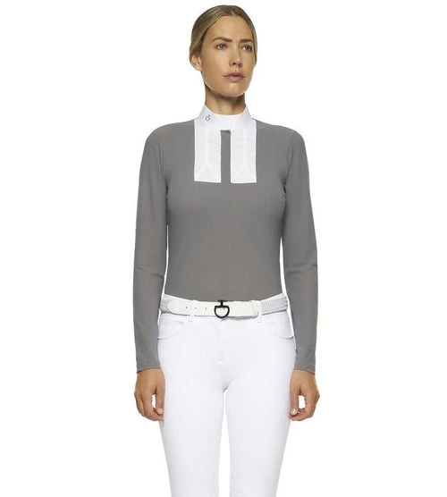 Cavalleria Toscana Poplin Bib Competition LS Polo - Image 6