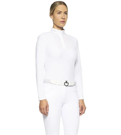 Cavalleria Toscana Poplin Bib Competition LS Polo - Image 5