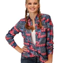 Roper Bandana Print Rayon Shirt