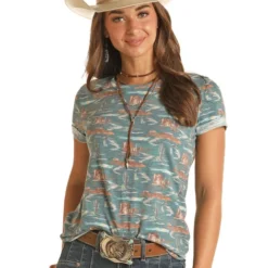 Rock & Roll Scenery Print Tee