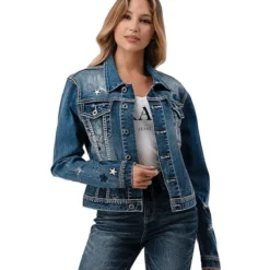 Grace In LA Star Denim Jacket