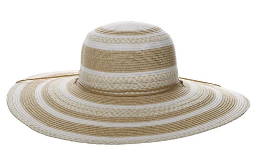 Capelli Yuri Striped Toyo Straw Hat - Image 2