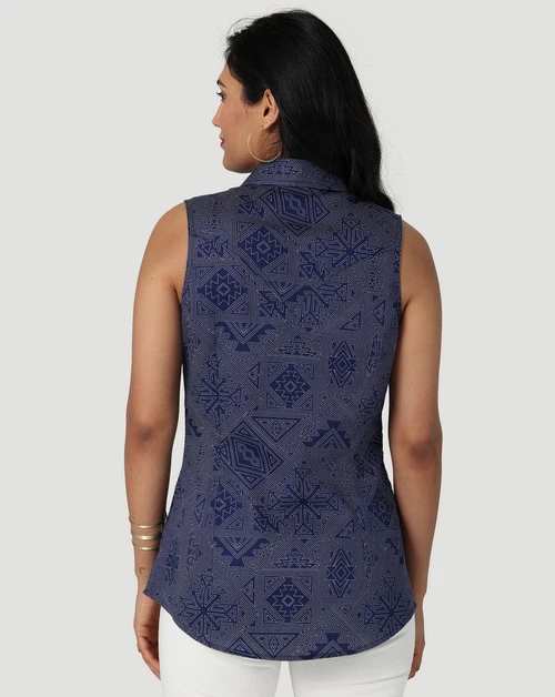 Wrangler Western Print Snap Shirt Sleeveless - Image 2