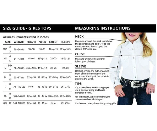 Girls Wrangler Western Riding Shirt